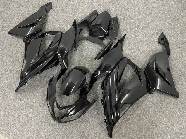 Kit Carene Moto ABS Kawasaki ZX6R 2013-2018 - Nero Lucido Nero Opaco