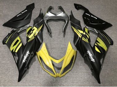 Carene Moto Kawasaki ZX6R 2013-2018 - Nero Opaco Giallo