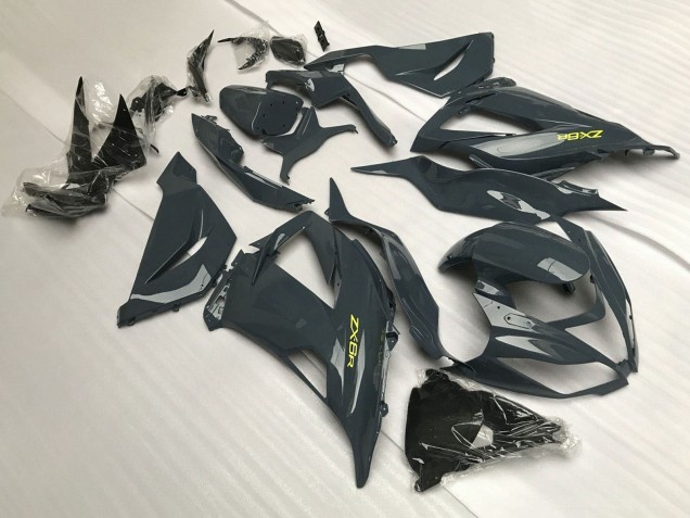 Carene Moto Kawasaki ZX6R 2013-2018 - Grigio Scuro Giallo