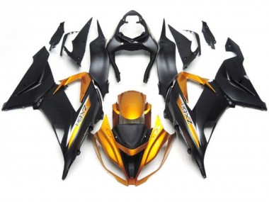 Carene Moto Kawasaki ZX6R 2013-2018 - Nero Opaco Oro