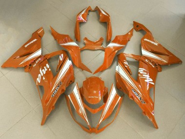 Carene Moto Kawasaki ZX6R 2013-2018 - Arancia Bianco