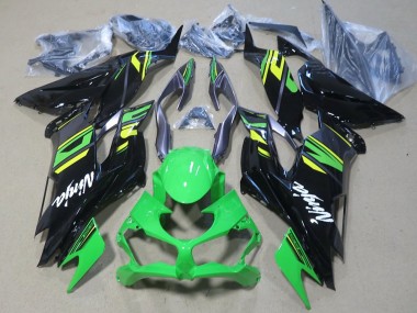 Carene Moto Kawasaki ZX6R 2019-2022 - Verde Giallo Nero Lucido