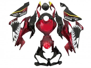Carene Moto Kawasaki ZX6R 2019-2022 - Caramella Rosso Giallo Bianco Squalo