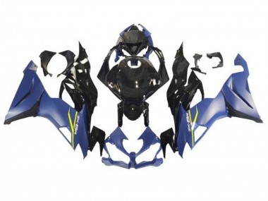 Carene Moto Kawasaki ZX6R 2019-2022 - Blu Opaco Nero Lucido