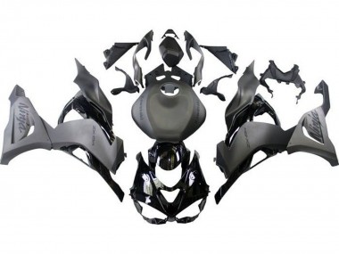 Carene Moto Kawasaki ZX6R 2023-2025 - Nero Opaco Grigio Opaco Nero Lucido