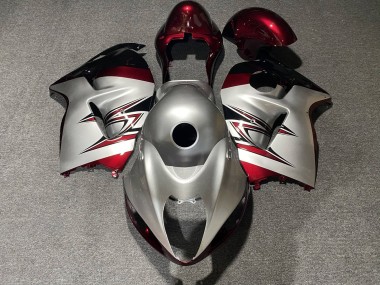Carene Moto Suzuki GSXR 1300 Hayabusa 1996-2007 - Argento Caramella Rosso