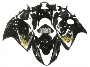 Carene Moto Suzuki GSXR 1300 Hayabusa 2008-2020 - Nero Lucido Argento Oro