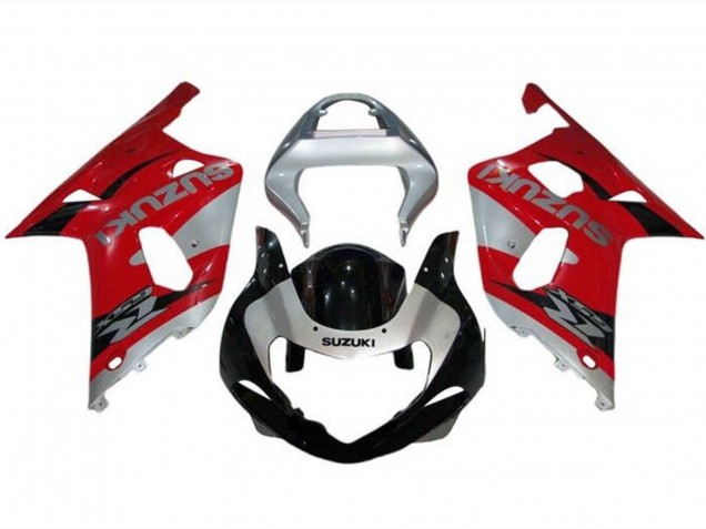 Carene Moto Suzuki GSXR1000 2000-2002 - Argento Rosso Nero