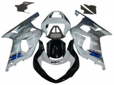 Carene Moto Suzuki GSXR1000 2000-2002 - Argento Bianco Nero Lucido Blu