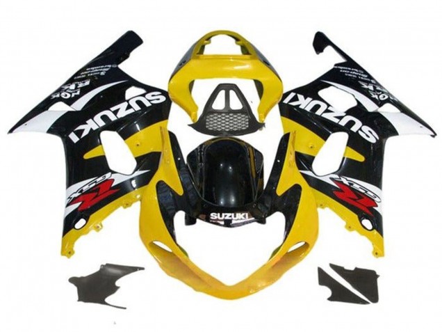 Carene Moto Suzuki GSXR1000 2000-2002 - Giallo Nero Lucido Bianco Rosso