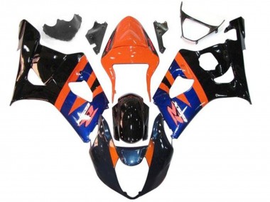 Carene Moto Suzuki GSXR 1000 2003-2004 - Arancia Blu Nero Lucido