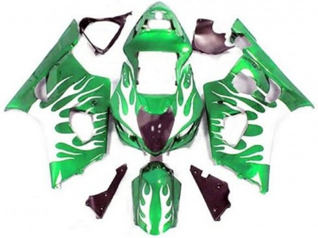 Carene Moto Suzuki GSXR 1000 2003-2004 - Verde Bianco Fiamma