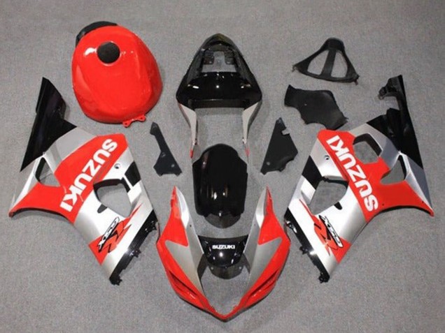 Carene Moto Suzuki GSXR 1000 2003-2004 - Rosso Argento Nero