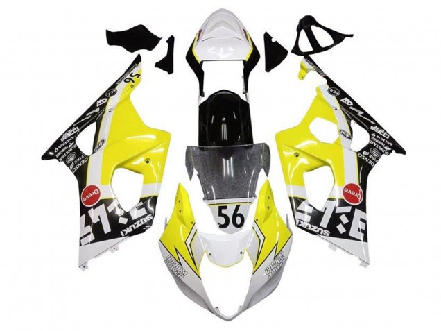 Carene Moto Suzuki GSXR 1000 2003-2004 - Giallo Bianco Nero