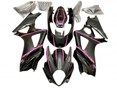 Carene Moto Suzuki GSXR 1000 2005-2006 - Nero Lucido Nero Opaco Rosa