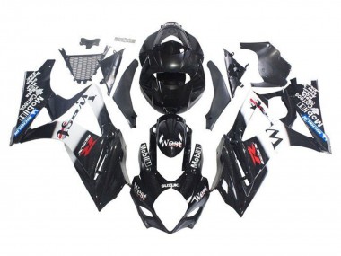 Carene Moto Suzuki GSXR 1000 2005-2006 - Nero Lucido Bianco West