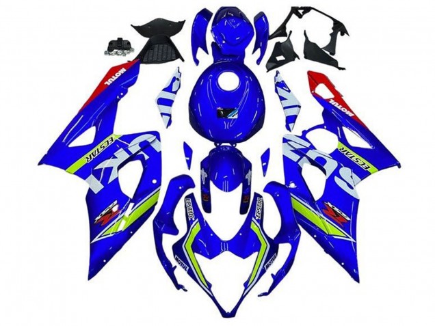Carene Moto Suzuki GSXR 1000 2005-2006 - Blu Verde Bianco Rosso