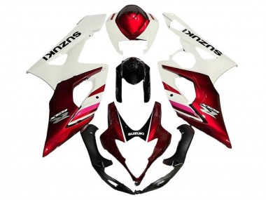 Carene Moto Suzuki GSXR 1000 2005-2006 - Bianco Caramella Rosso Nero