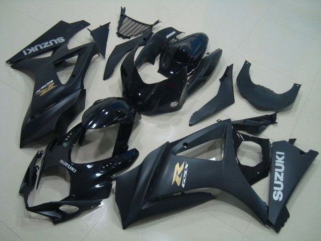 Carene Moto Suzuki GSXR 1000 2005-2006 - Nero Lucido Nero Opaco Argento Oro