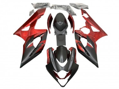 Carene Moto Suzuki GSXR 1000 2005-2006 - Caramella Rosso Nero Opaco