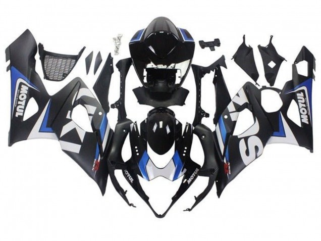 Carene Moto Suzuki GSXR 1000 2005-2006 - Nero Opaco Blu Bianco