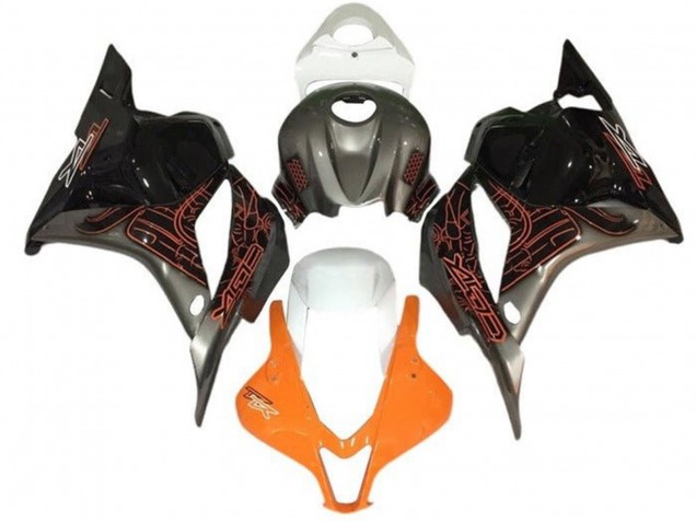 Carene Moto Suzuki GSXR 1000 2005-2006 - Arancia Argento Nero Bianco