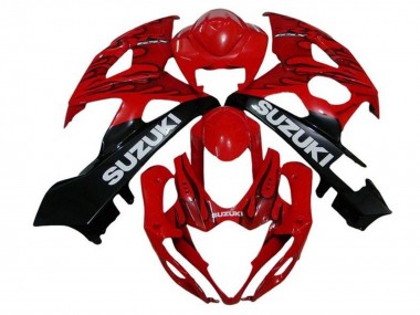 Carene Moto Suzuki GSXR 1000 2005-2006 - Rosso Nero Fiamma Bianco