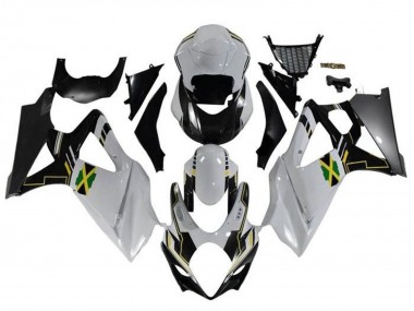 Carene Moto Suzuki GSXR 1000 2005-2006 - Bianco Nero Giallo Jamaica