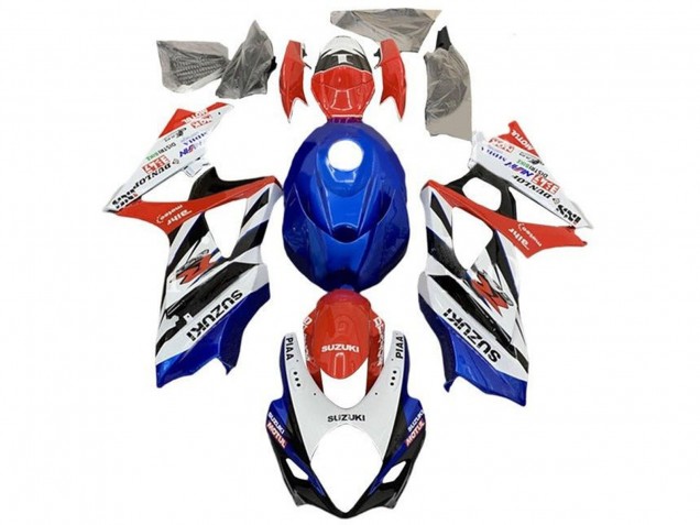 Carene Moto Suzuki GSXR 1000 2005-2006 - Bianco Rosso Blu Nero Banda