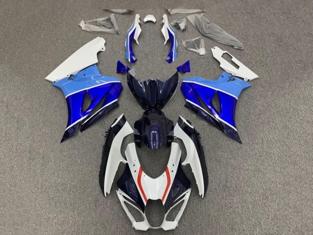 Carene Moto Suzuki GSXR1000 2017-2024 - Bianco Triple Blu Rosso