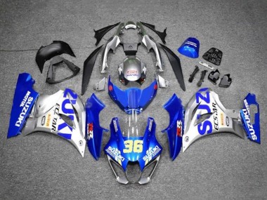Carene Moto Suzuki GSXR1000 2017-2024 - Blu Argento Ecstar 36