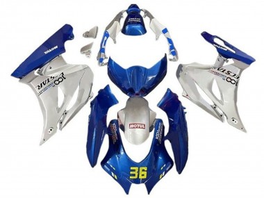 Carene Moto Suzuki GSXR1000 2017-2024 - Blu Argento Motul 36