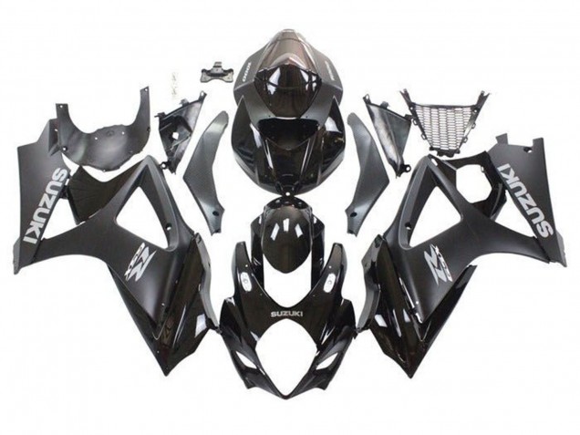 Carene Moto Suzuki GSXR 1000 2007-2008 - Nero Lucido Nero Opaco Grigio