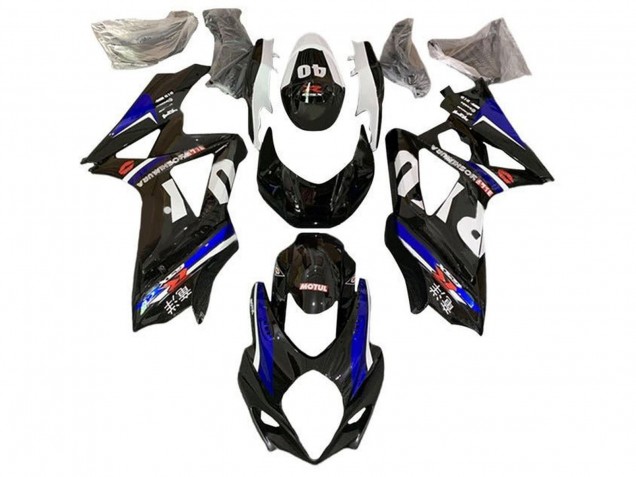 Carene Moto Suzuki GSXR 1000 2007-2008 - Nero Bianco Blu Yoshimura