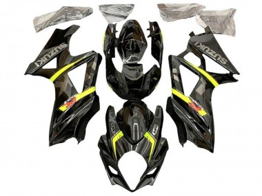 Carene Moto Suzuki GSXR 1000 2007-2008 - Nero Giallo Rosso Grigio