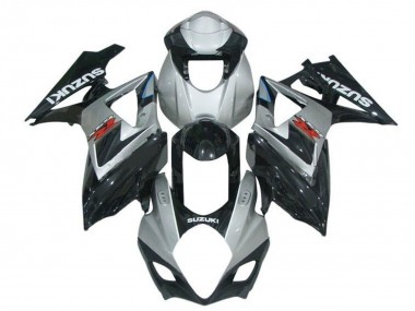 Carene Moto Suzuki GSXR 1000 2007-2008 - Grigio Nero Lucido Rosso Bianco