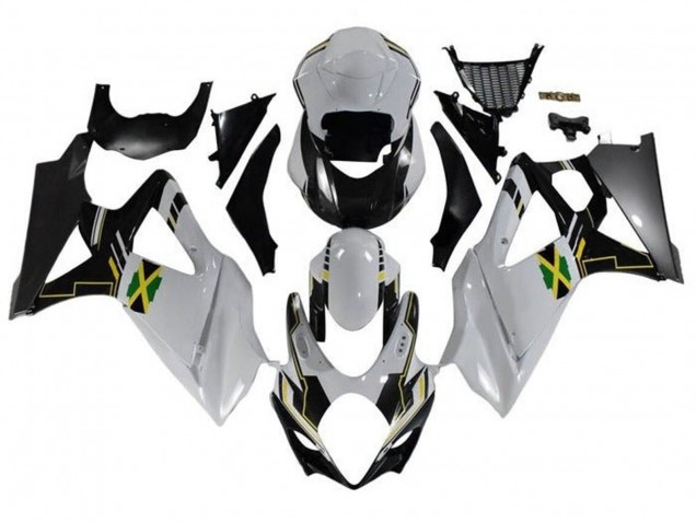 Carene Moto Suzuki GSXR 1000 2007-2008 - Bianco Nero Jamaica