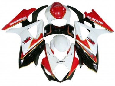Carene Moto Suzuki GSXR 1000 2007-2008 - Bianco Rosso Oro Nero
