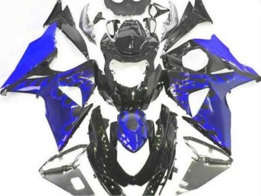 Carena Moto Suzuki GSXR 1000 2009-2016 - Nero Lucido Blu Fiamma
