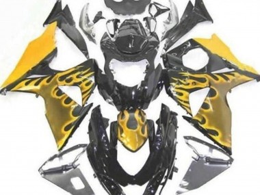 Carene Moto Suzuki GSXR 1000 2009-2016 - Nero Lucido Giallo Fiamma