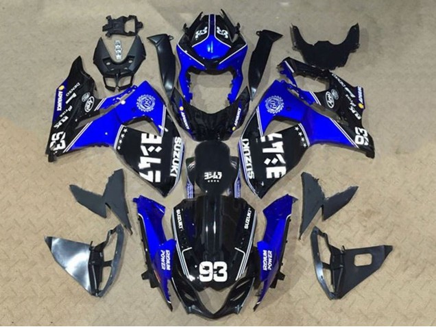 Carene Moto Suzuki GSXR 1000 2009-2016 - Nero Blu Bianco 93