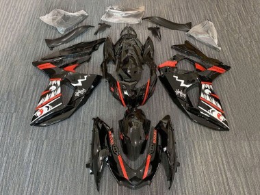 Carene Moto Suzuki GSXR 1000 2009-2016 - Nero Rosso Bianco Jaws Squalo