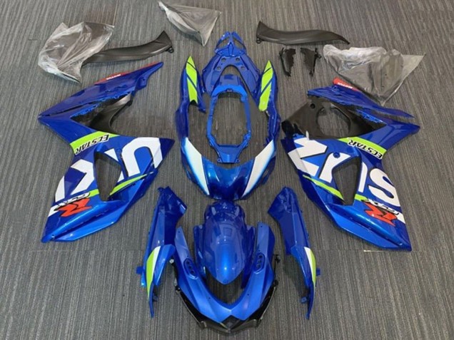 Carene Moto Suzuki GSXR 1000 2009-2016 - Blu Neon Verde Bianco Ecstar