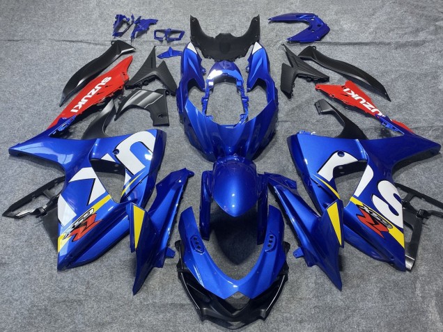 Carene Moto Suzuki GSXR 1000 2009-2016 - Blu Rosso Bianco Giallo