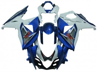 Kit Carene Moto ABS Suzuki GSXR 1000 2009-2016 - Bianco Blu Argento