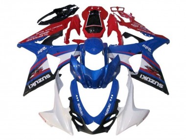 Carene Moto Suzuki GSXR 1000 2009-2016 - Blu Bianco Rosso Nero Banda