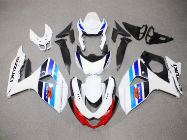 Carene Moto Suzuki GSXR 1000 2009-2016 - Bianco Blu Rosso Nero Banda
