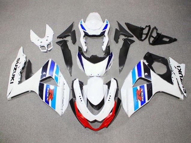 Carene Moto Suzuki GSXR 1000 2009-2016 - Bianco Blu Rosso Nero Banda