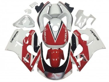 Carene Moto Suzuki GSXR 600 / GSXR 750 1996-2000 - Rosso Bianco Nero Banda