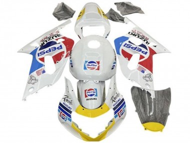 Carene Moto Suzuki GSXR 600 / GSXR 750 2001-2003 - Bianco Blu Rosso Giallo Pepsi